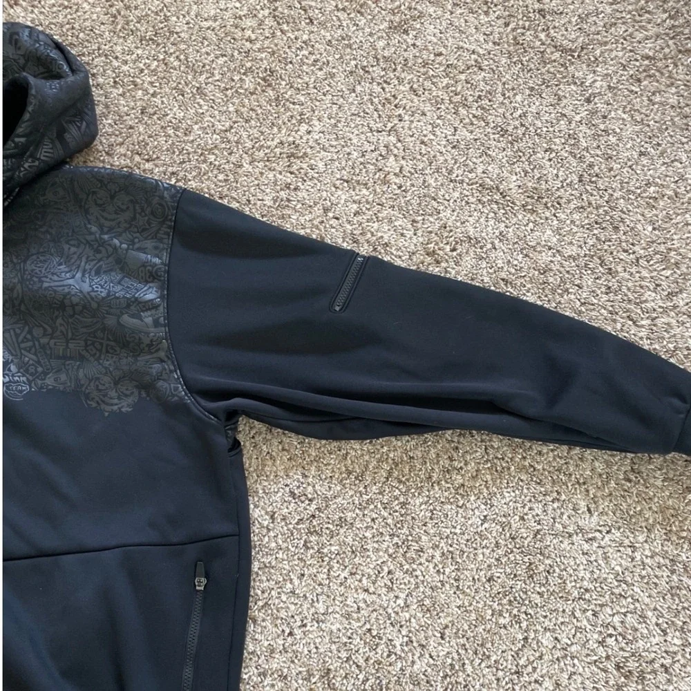 Jordan Mens 3XL Full Zip Hoodie Black Graphic Red Label Sweatshirt Urbancore‎